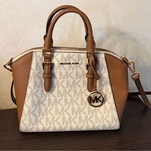 Michael Kors Tan and Cream Satchel